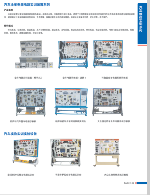 汽车全车电器电路实训装置系列